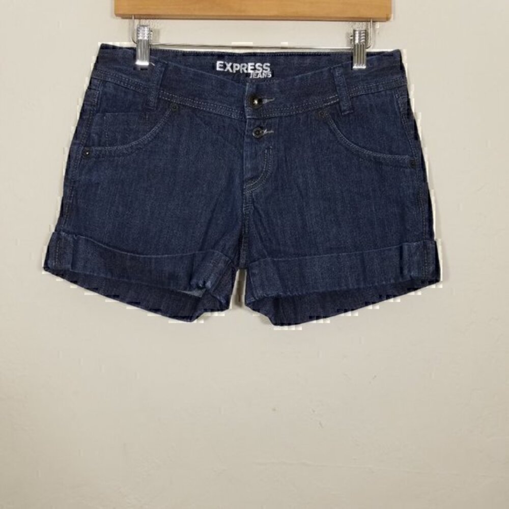 Express Dark Blue Jean Shorts